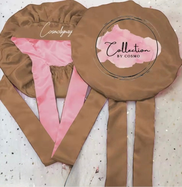 Short Silk Bonnet w| Tie