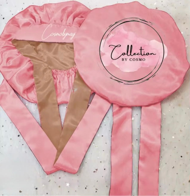 Short Silk Bonnet w| Tie